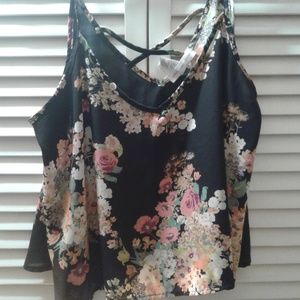 Floral print crop top
